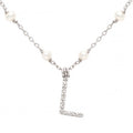 Sterling Silver Necklace With Letter "L"