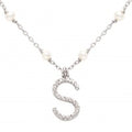 Sterling Silver Necklace With Letter "S"