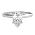 14K White Gold Pear Shape Diamond Solitaire