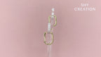 14K Yellow Gold Ova Diamond Huggies
