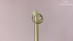 14K Gold Cross Over Diamond Huggie Earrings