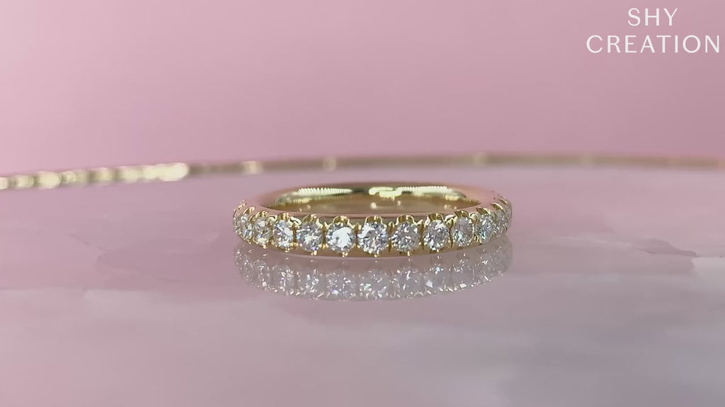 14K White Gold Eternity Diamond Wedding Band