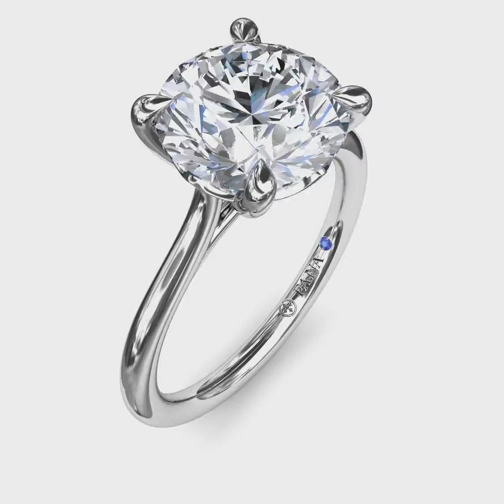 14K Yellow Gold Cathedral Solitaire Mounting