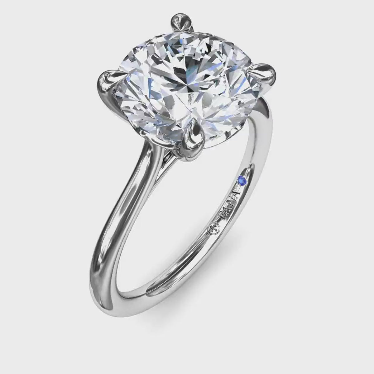 14K Yellow Gold Cathedral Solitaire Mounting