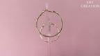 14K Gold Diamond Hoop Earrings