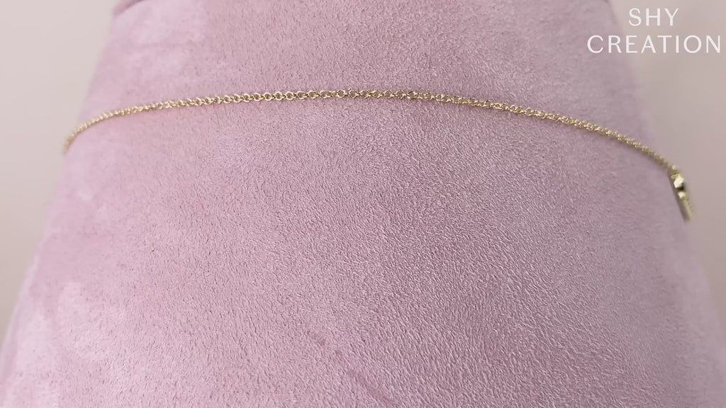 14K Gold Onyx Heart Diamond Necklace