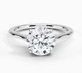 14K White Gold Solitaire Diamond Ring