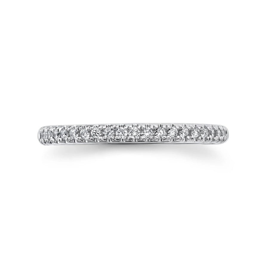 14K White Gold Half Anniversary Wedding Band
