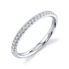 14K White Gold Half Anniversary Wedding Band