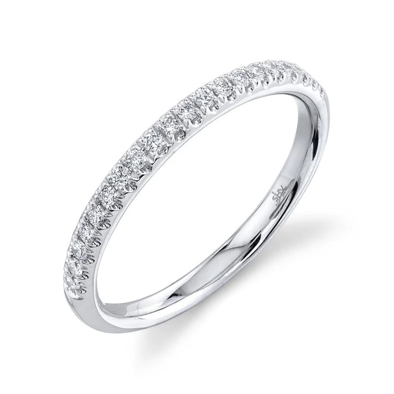 14K White Gold Half Anniversary Wedding Band