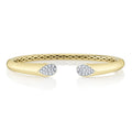 14K Yellow Gold Cuff Diamond Bracelet