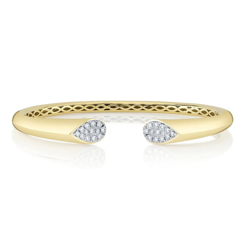 14K Gold Cuff Diamond Bracelet