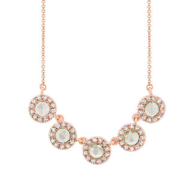 Rosé 14 Karat Diamond Necklace