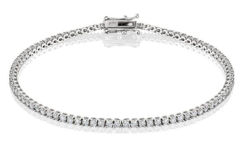 14K White Gold Lab Grown Diamond Tennis Bracelet
