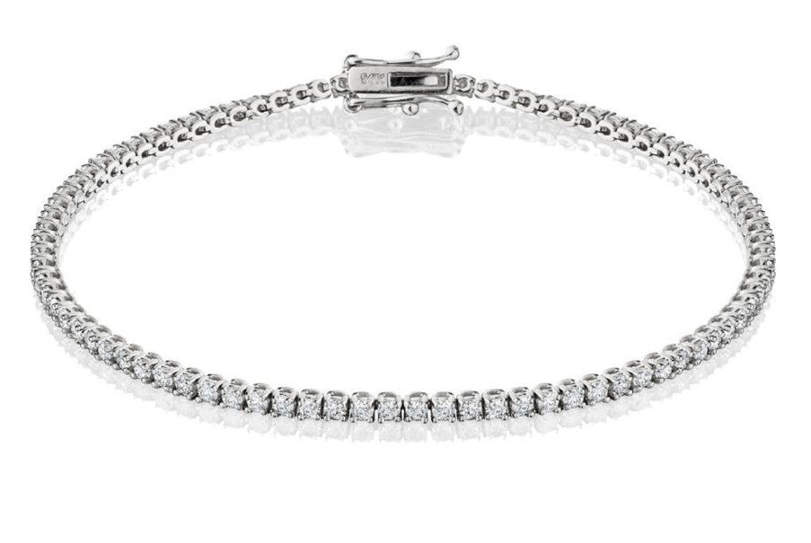 14K White Gold Tennis Bracelet