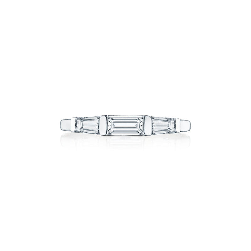 14K White Gold Diamond Wedding Band