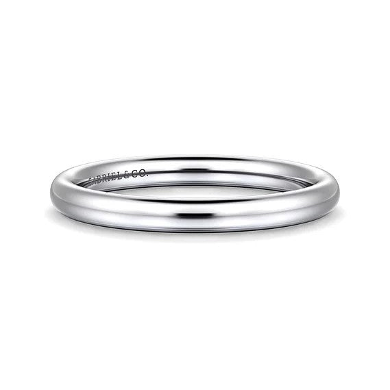 14K White Gold Polished Wedding Band