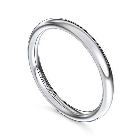 14K White Gold Polished Wedding Band