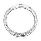 14K White Gold Quilted Diamond Eternity Gypsy Set Ring