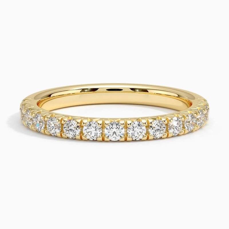 14K Yellow Gold Half Anniversary Wedding Band