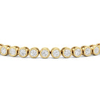 14K Yellow Gold Bezel Set Diamond Tennis Bracelet